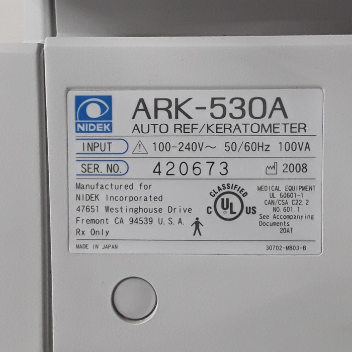 Nidek ARK-530A Auto Ref/Keratometer