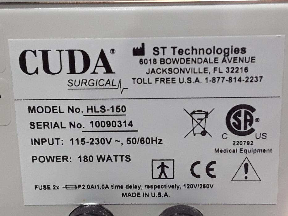 Cuda Surgical HLS-150 Lightsource