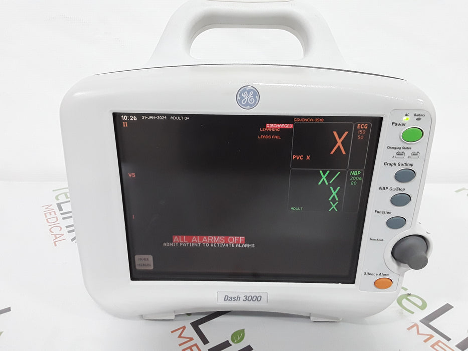 GE Healthcare Dash 3000 - GE/Nellcor SpO2 Patient Monitor