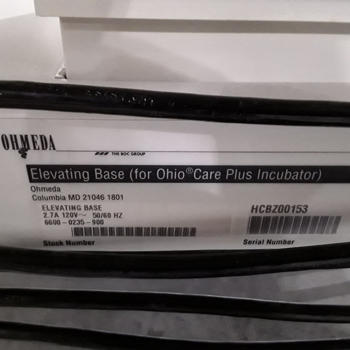 Ohmeda Medical Ohio Care Plus Incubator