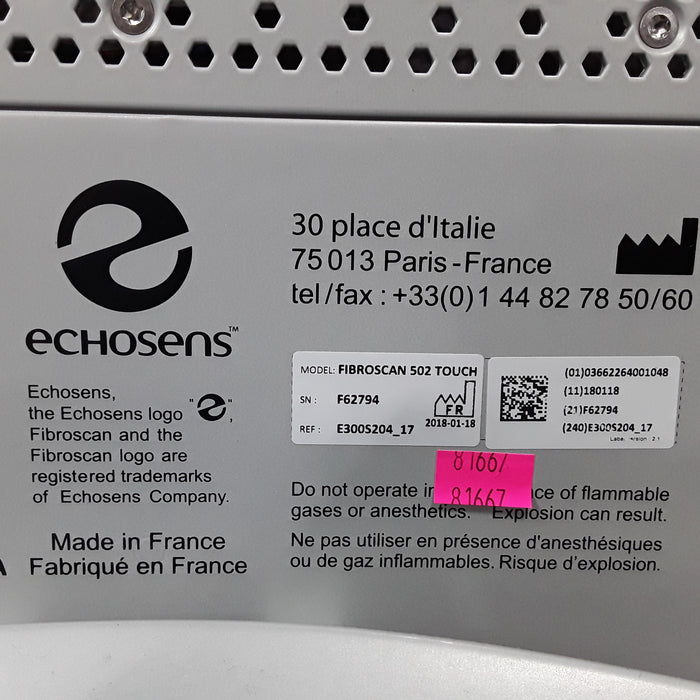 Echosens North America Inc FibroScan 502 Touch Transient Elastography Machine