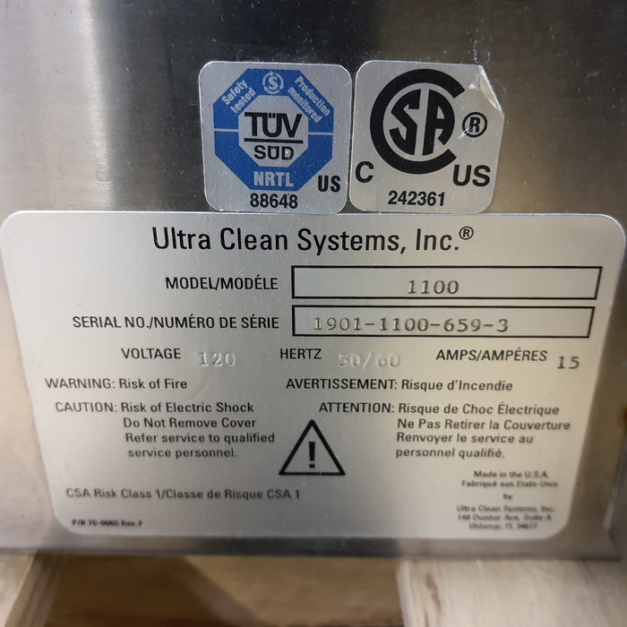Ultra Clean Systems, Inc Model 1100 Cannulated Instrument Cleaning System