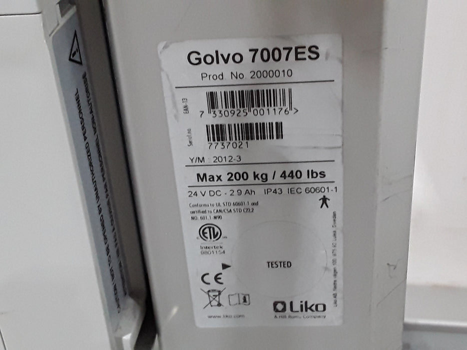 Liko, Inc. Golvo 7007ES Patient Lift