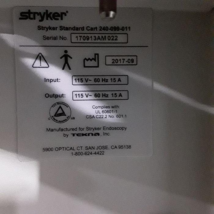 Stryker 240-099-011 Standard Cart