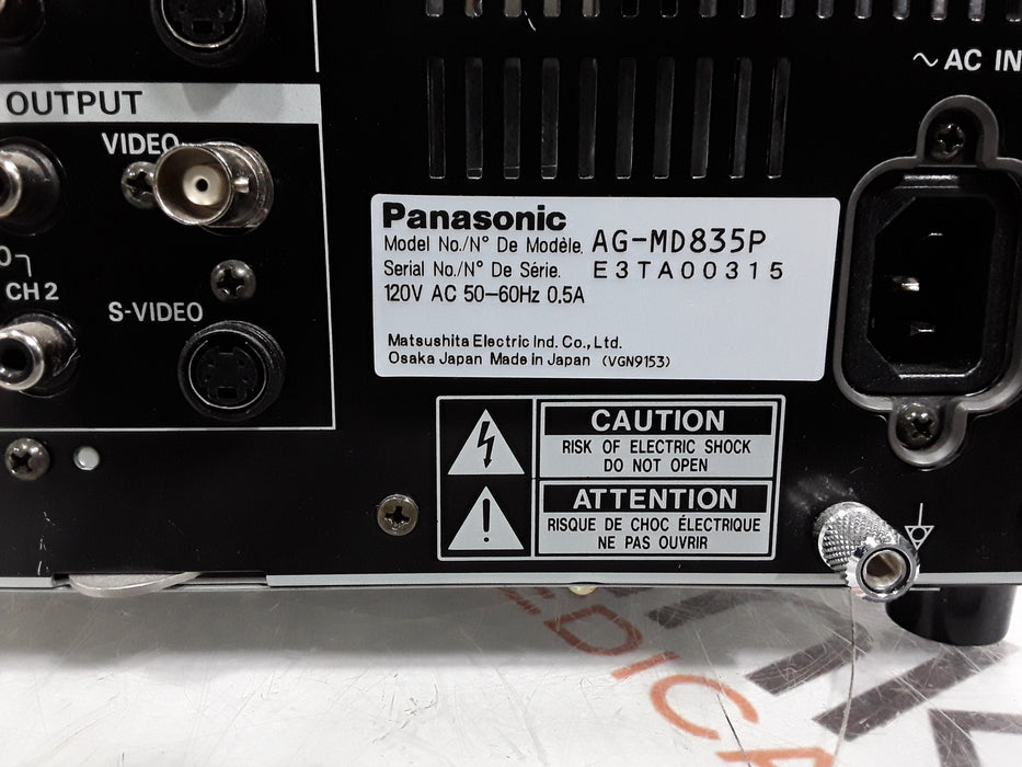 Panasonic AG-MD835 Medical Grade SVHS Recorder
