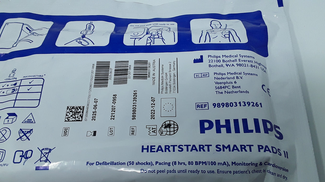 Philips 989803139261 FRx SMART Pads II Defibrillation Electrode Pads