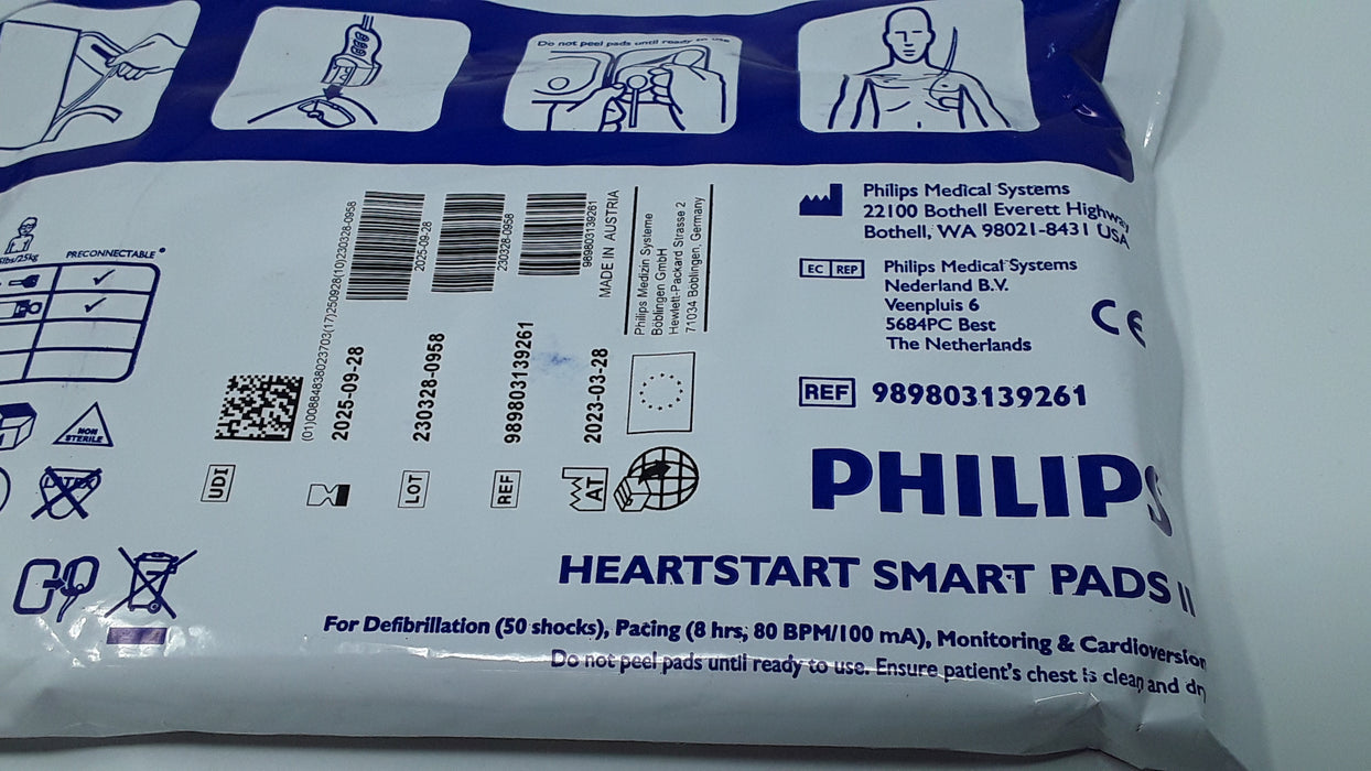 Philips 989803139261 FRx SMART Pads II Defibrillation Electrode Pads