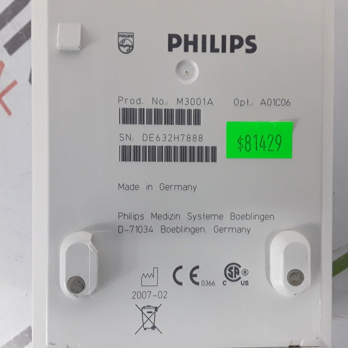 Philips M3001A-A01C06 Fast SpO2, NIBP, ECG, Temp, IBP MMS Module