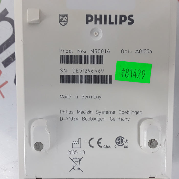 Philips M3001A-A01C06 Fast SpO2, NIBP, ECG, Temp, IBP MMS Module