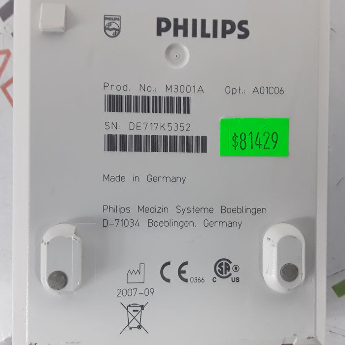 Philips M3001A-A01C06 Fast SpO2, NIBP, ECG, Temp, IBP MMS Module