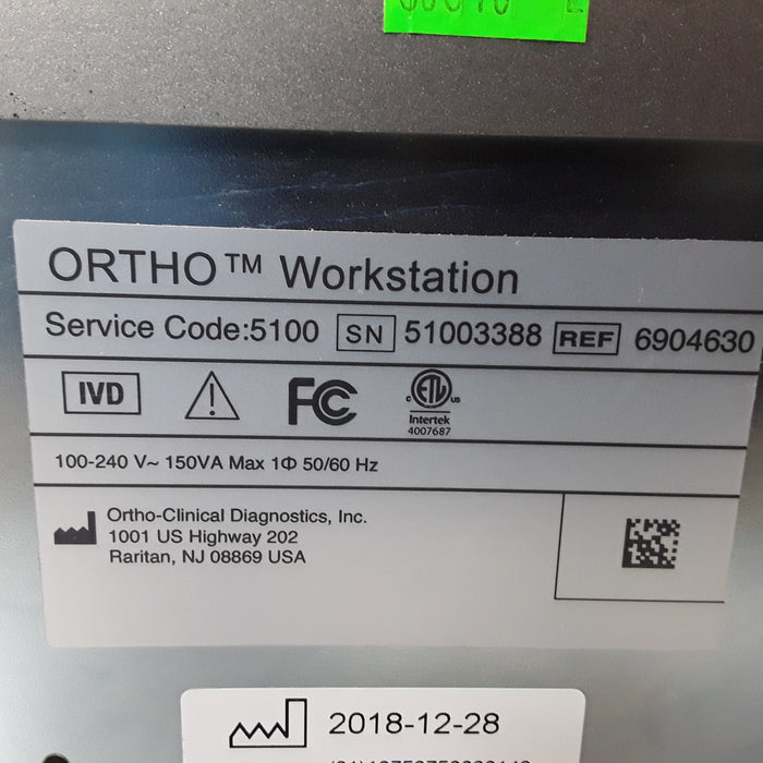 Ortho Clinical Diagnostics Ortho Workstation Incubator Centrifuge