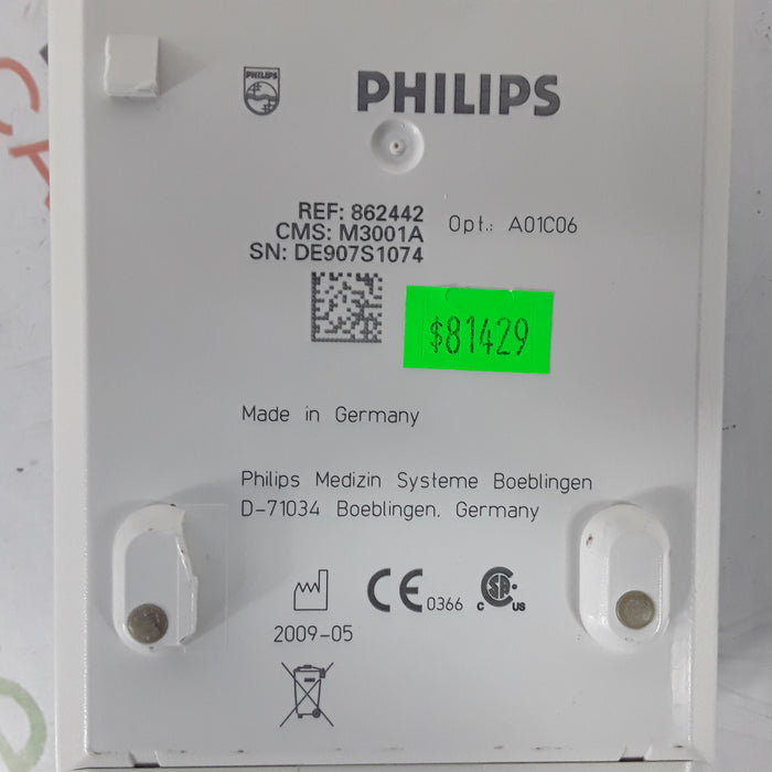 Philips M3001A-A01C06 Fast SpO2, NIBP, ECG, Temp, IBP MMS Module