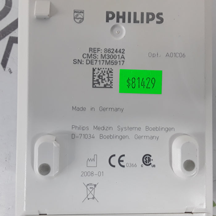 Philips M3001A-A01C06 Fast SpO2, NIBP, ECG, Temp, IBP MMS Module