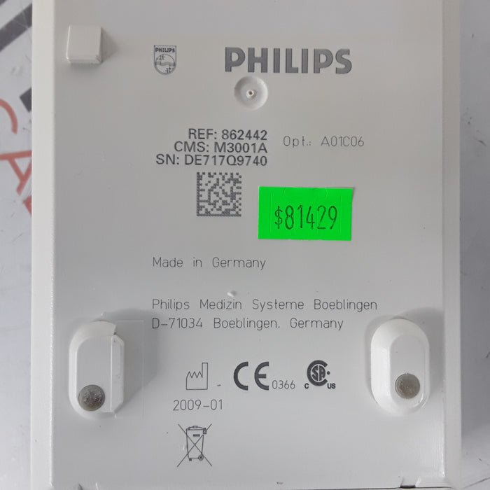 Philips M3001A-A01C06 Fast SpO2, NIBP, ECG, Temp, IBP MMS Module