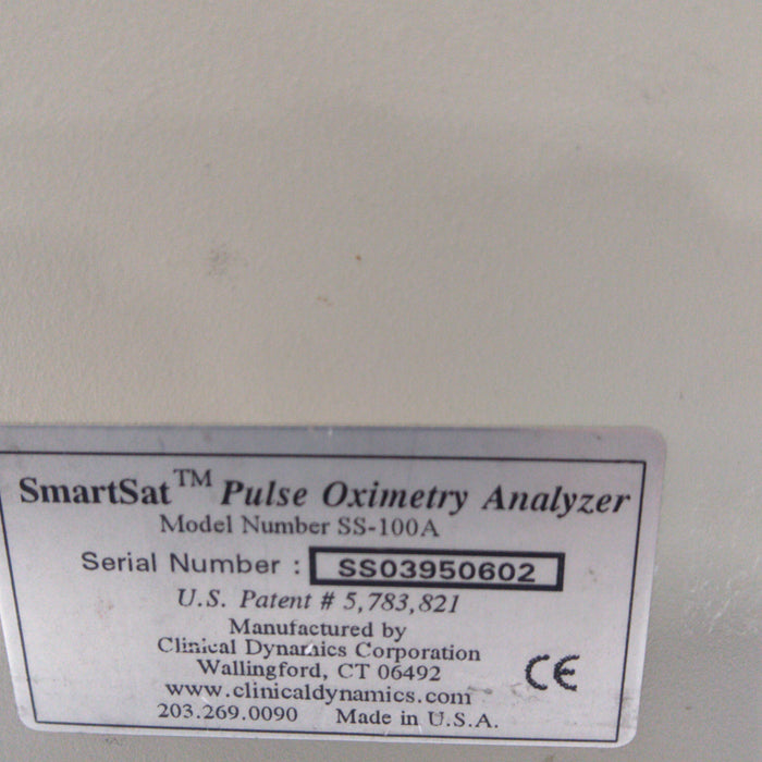 Clinical Dynamics Corp Smartsat Pulse Oximetry Analyzer
