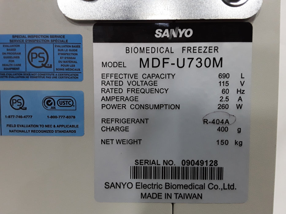 Sanyo MDF-U730M Biomedical Freezer
