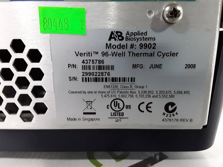 Applied Biosystems Veriti 96 Well Thermocycler