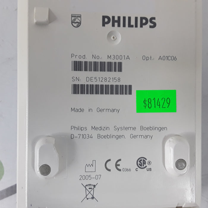 Philips M3001A-A01C06 Fast SpO2, NIBP, ECG, Temp, IBP MMS Module