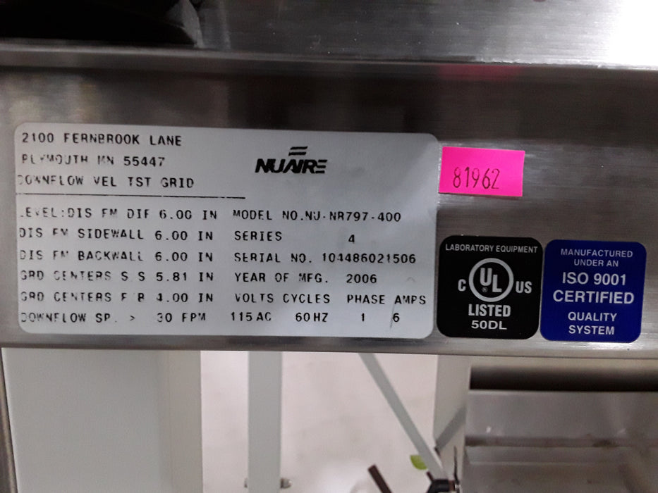 Nuaire Pharmagard NU-NR797-400 Compounding Aseptic Containment Isolator