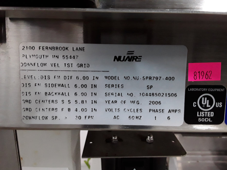 Nuaire NU-SPR797-400 Pharmagard Isolator Chamber Glovebox