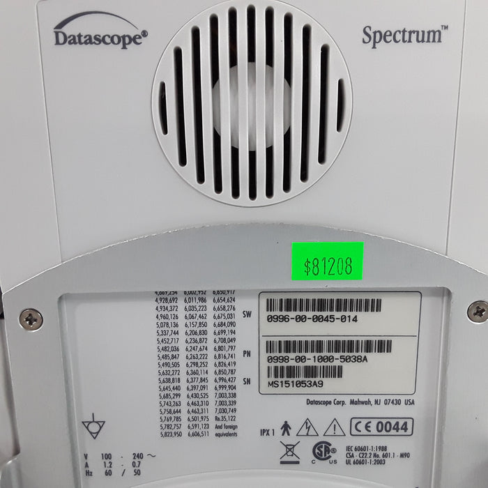 Datascope Spectrum Monitor w/Gas Module 3