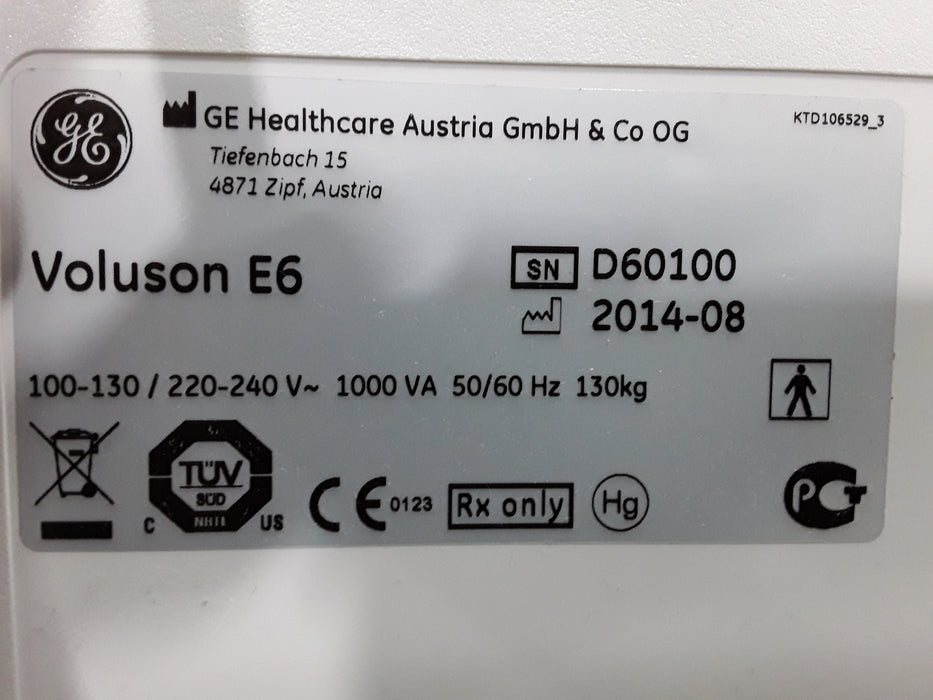 GE Healthcare Voluson E6 Ultrasound