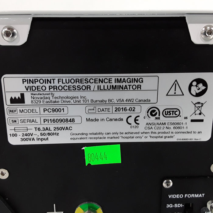 Novadaq PC9001 Pinpoint Flourescence Imaging Video Processor/Illuminator