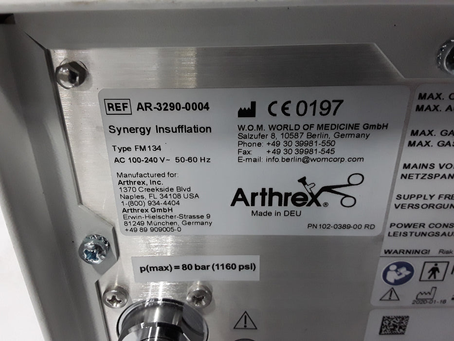 Arthrex Synergy 50L Insufflator