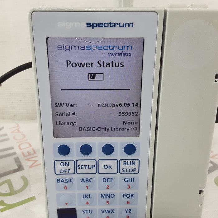 Baxter Sigma Spectrum 6.05.14 with B/G Battery Infusion Pump