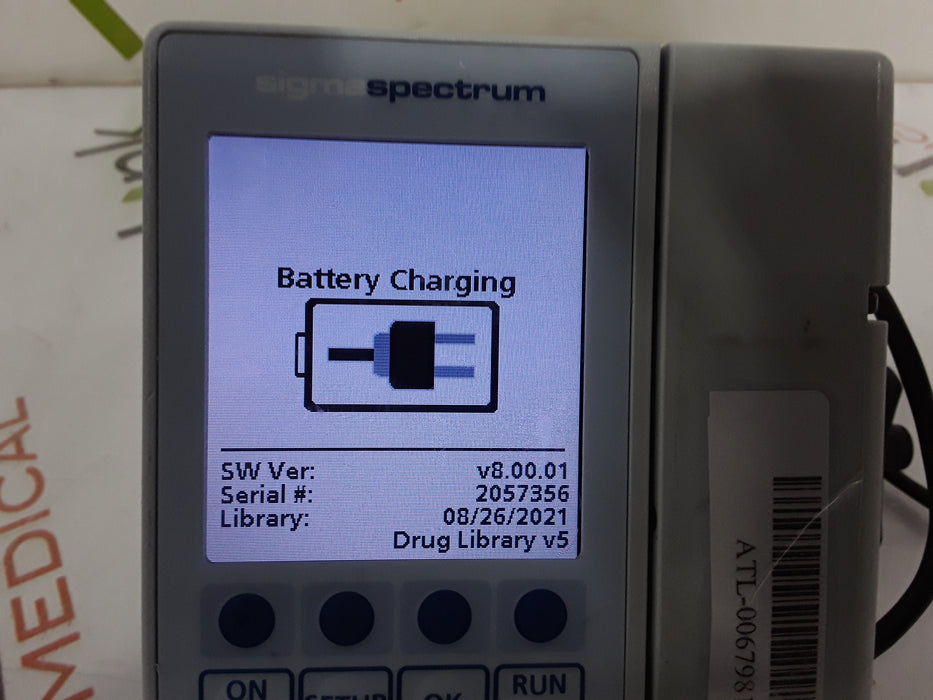 Baxter Sigma Spectrum 8.00.01 w/o Battery Infusion Pump