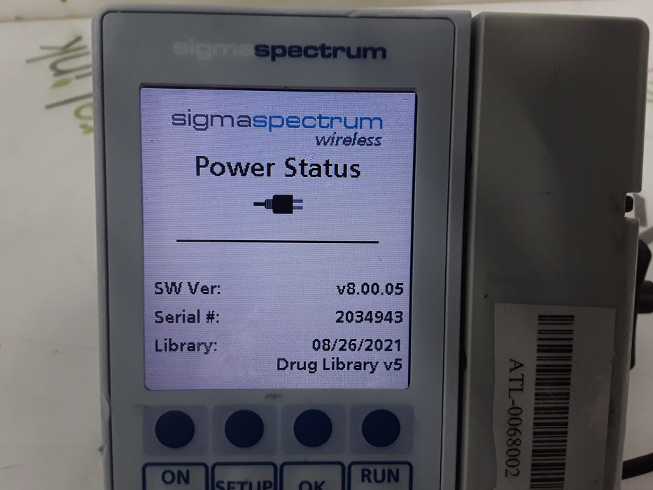 Baxter Sigma Spectrum 8.00.05 w/o Battery Infusion Pump