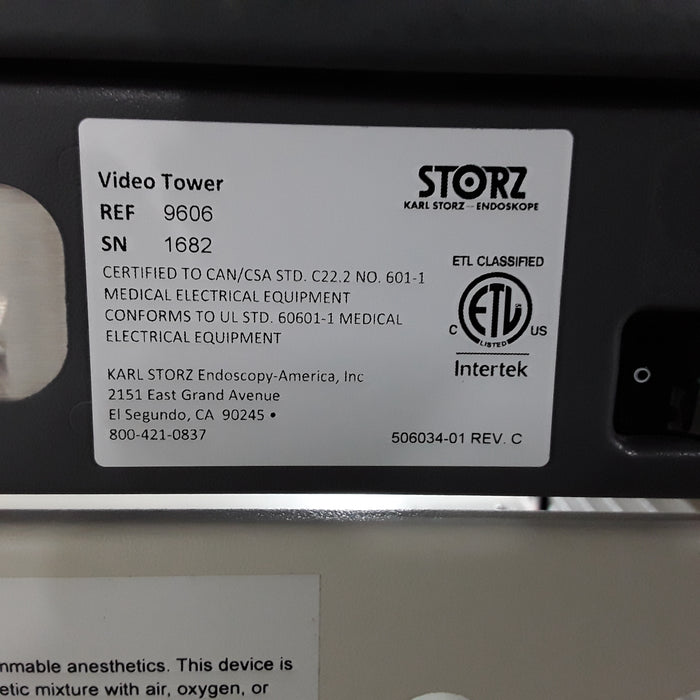 Karl Storz 9606A Video Tower Cart