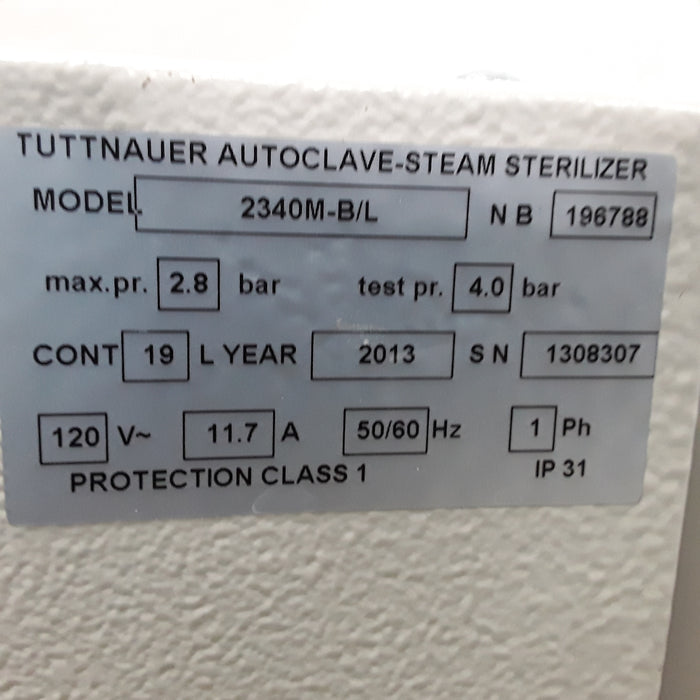 Tuttnauer 2340M Autoclave