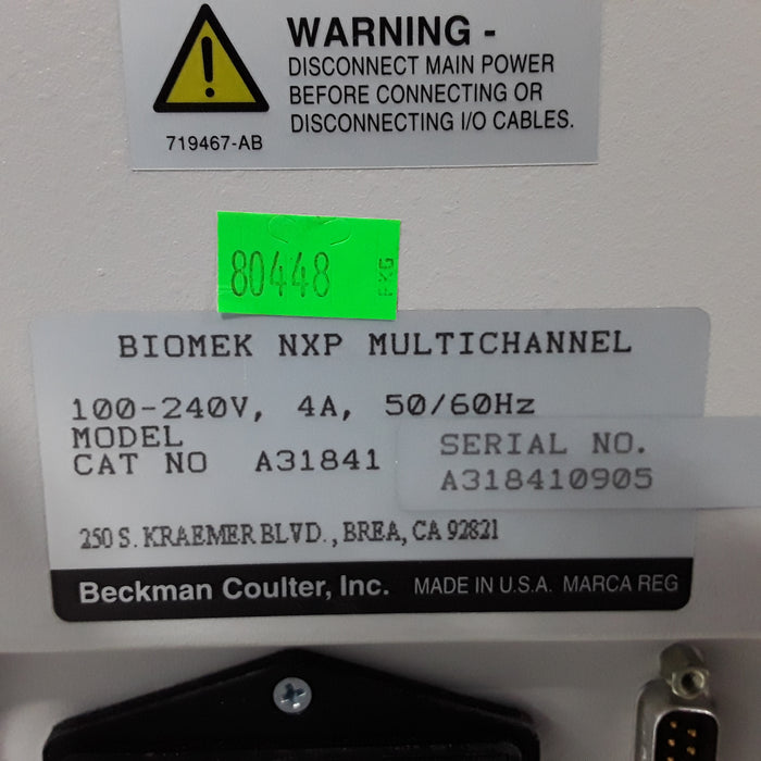 Beckman Coulter Biomek NXP Multichannel Laboratory Automation Workstation