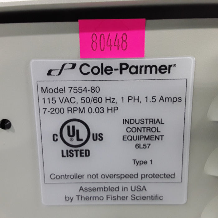 Cole Parmer Masterflex L/S Peristaltic Pump