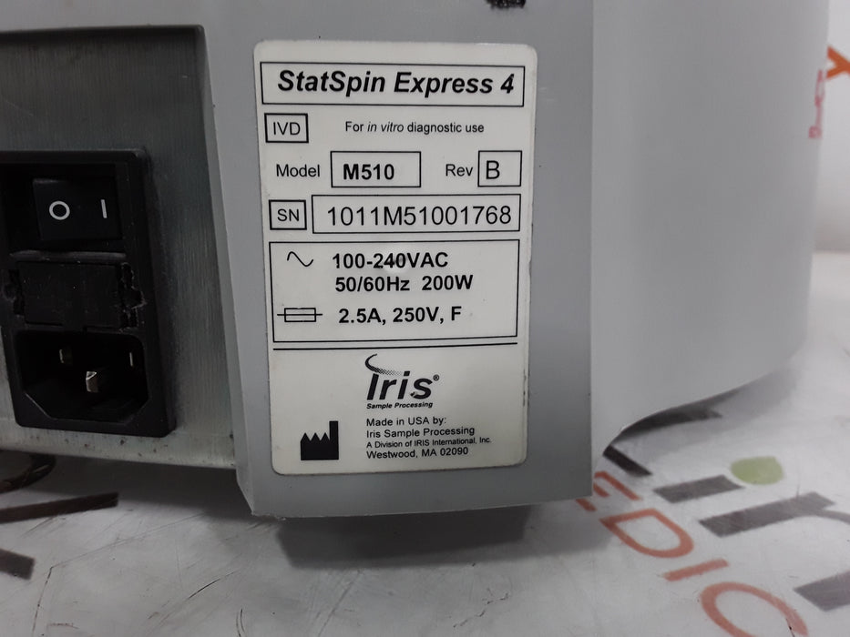 IRIS Medical StatSpin Express 4 Bench Top Centrifuge