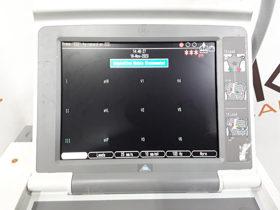 GE Healthcare MAC 5500 HD without CAM Module ECG System