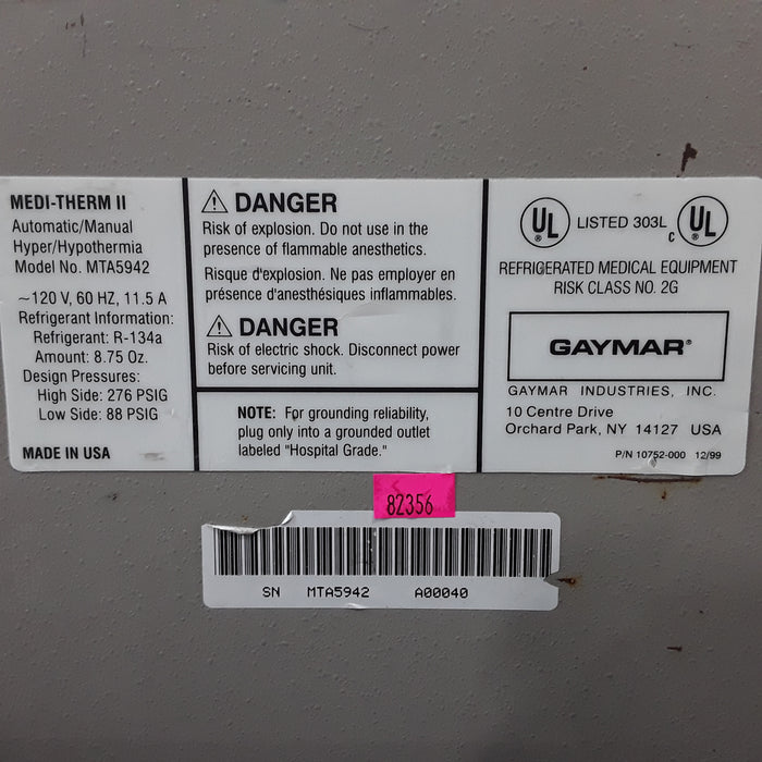 Gaymar Medi-Therm II Hyper/Hypothermia Machine