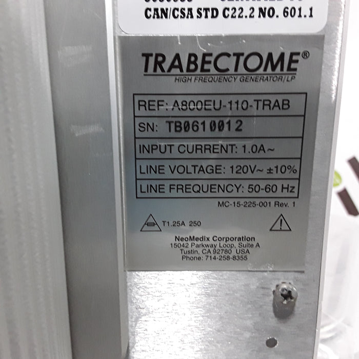 NEOMEDIX Trabectome High Frequency Generator & I/A Console