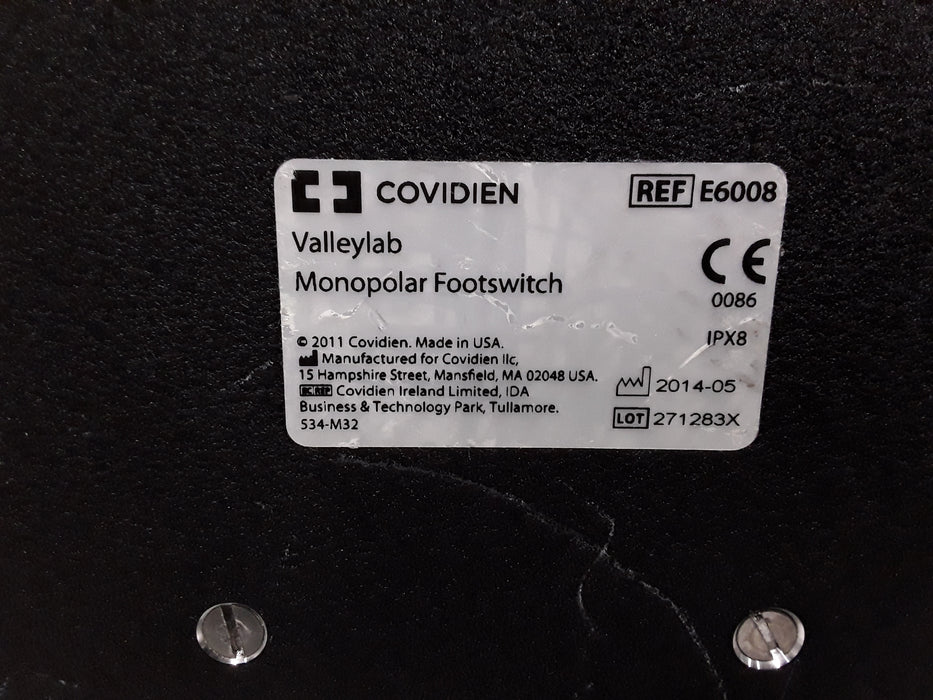 Valleylab E6008 Monopolar Electrosurgical Footswitch