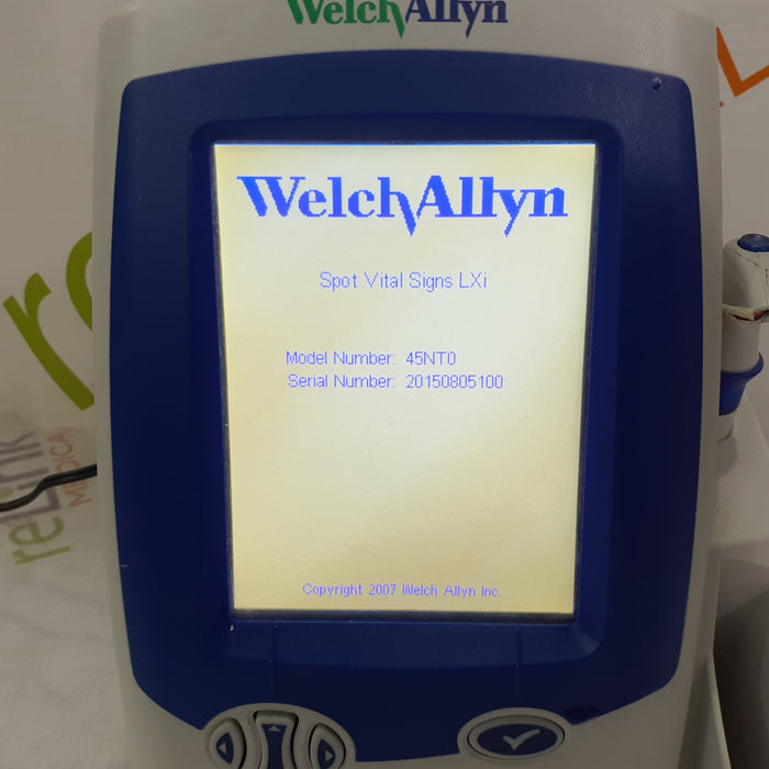 Welch Allyn Spot LXi - NIBP, SureTemp Plus, Nellcor SpO2 Vital Signs Monitor