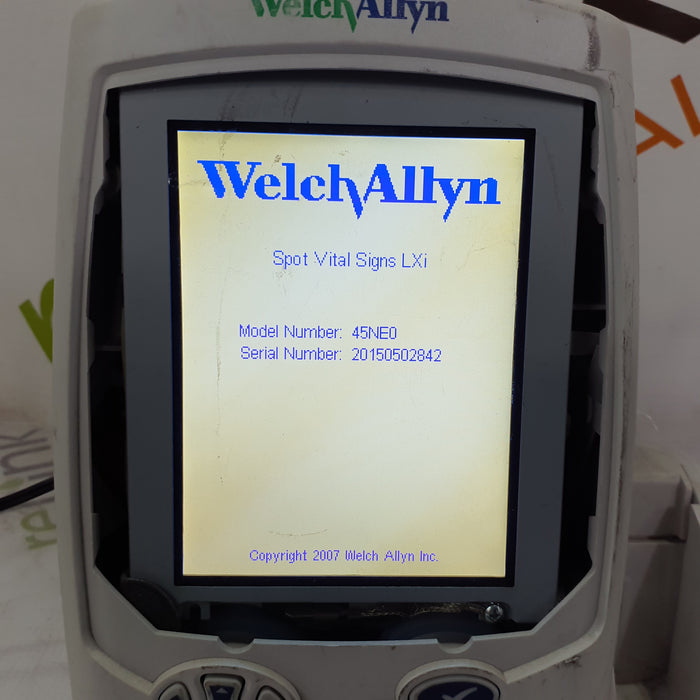 Welch Allyn Spot LXi - NIBP, ThermoScan, Nellcor SpO2 Vital Signs Monitor