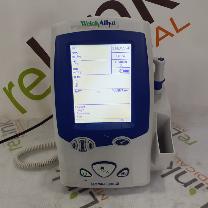 Welch Allyn Spot LXi - NIBP, SureTemp Plus, Nellcor SpO2 Vital Signs Monitor