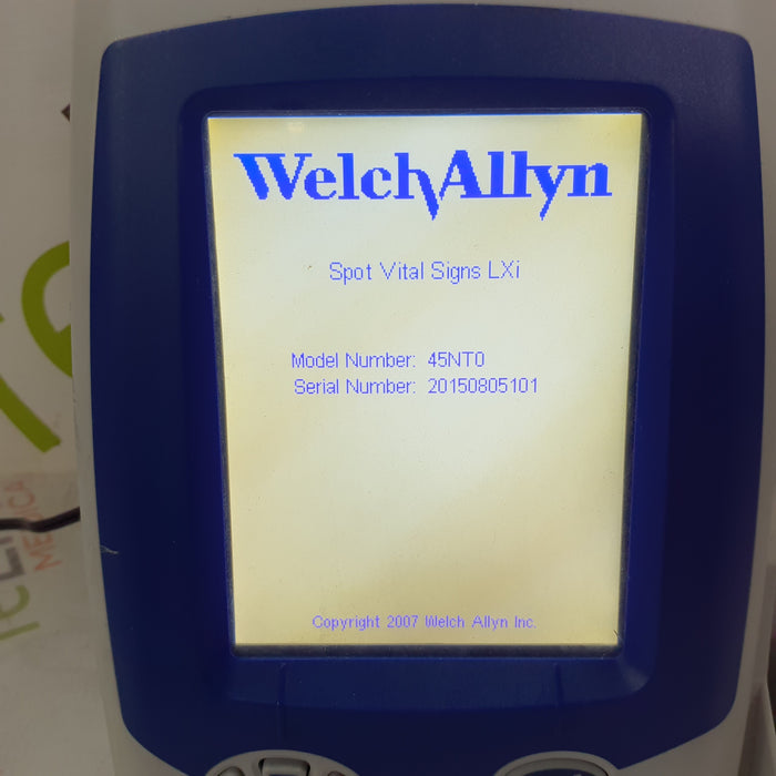 Welch Allyn Spot LXi - NIBP, SureTemp Plus, Nellcor SpO2 Vital Signs Monitor