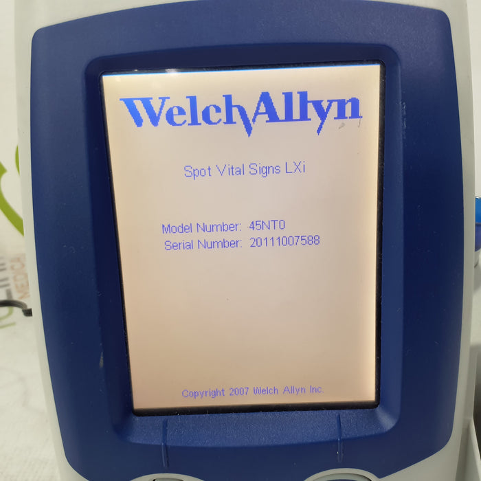 Welch Allyn Spot LXi - NIBP, SureTemp Plus, Nellcor SpO2 Vital Signs Monitor