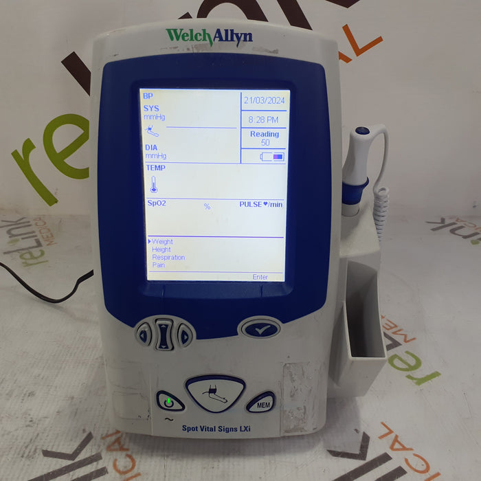 Welch Allyn Spot LXi - NIBP, SureTemp Plus, Nellcor SpO2 Vital Signs Monitor