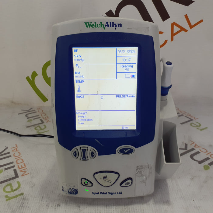 Welch Allyn Spot LXi - NIBP, SureTemp Plus, Nellcor SpO2 Vital Signs Monitor