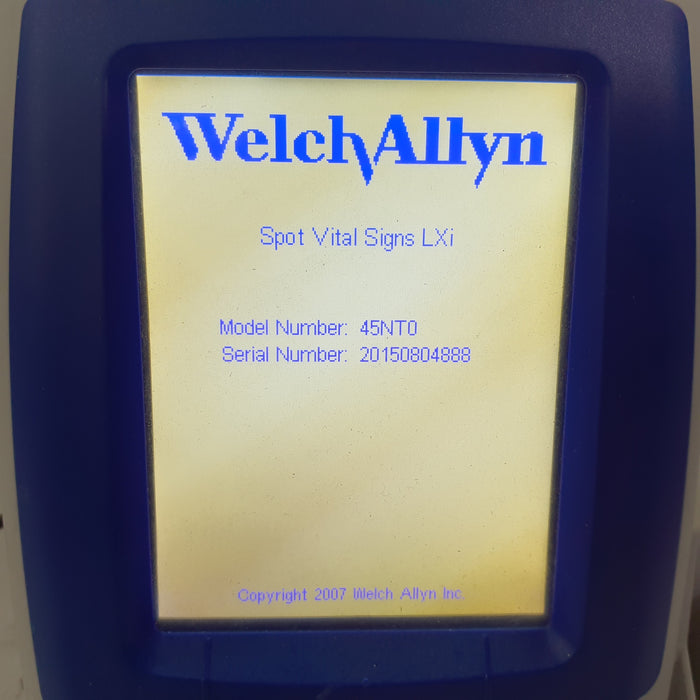 Welch Allyn Spot LXi - NIBP, SureTemp Plus, Nellcor SpO2 Vital Signs Monitor