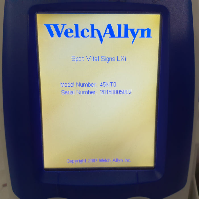 Welch Allyn Spot LXi - NIBP, SureTemp Plus, Nellcor SpO2 Vital Signs Monitor