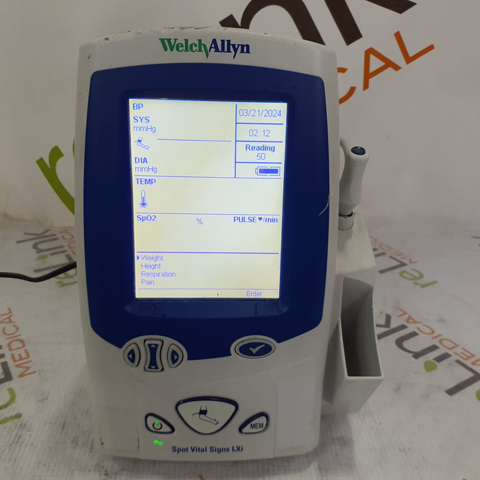 Welch Allyn Spot LXi - NIBP, SureTemp Plus, Nellcor SpO2 Vital Signs Monitor